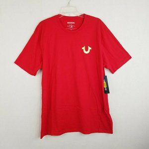 True Religion Gold Foil Buddha Logo Graphic Tee XL